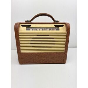 Antique 1949 Philco 48-300 Wood Portable Tube AM Radio Transitone Rolling Dials
